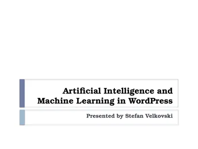 Artificial Intelligence and Machine Learning in