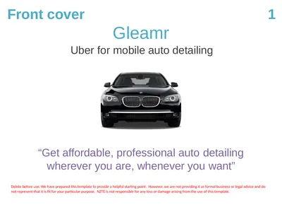 Gleamr A marketaUber for mobile auto detailing