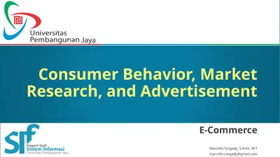Consumer Behavior, Market Research, and