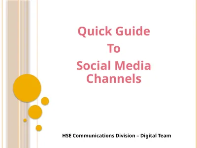 HSE Communications Division – Digital Team The