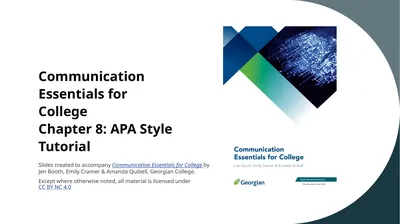 Communication Essentials for College Chapter 8: