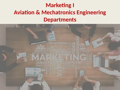 Marketing I Aviation & Mechatronics Engineering