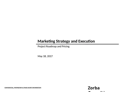 Marketing Strategy and Execution CONFIDENTIAL,