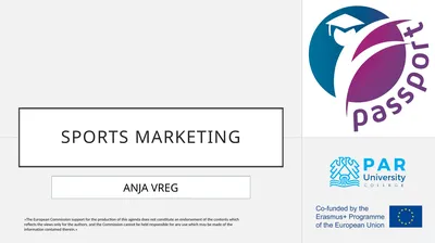 Sports marketing ANJA VREG ABOUT THE TRAINER