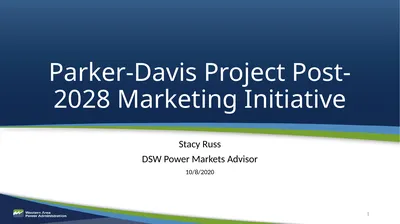 Parker-Davis Project Post-2028 Marketing