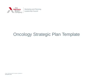 Oncology Strategic Plan Template Marketing and