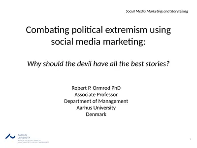 1 Combating political extremism using social media