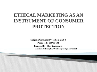 ETHICAL MARKETING AS AN INSTRUMENT OF CONSUMER