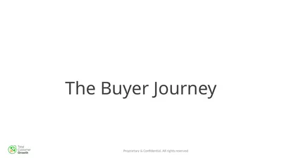 The Buyer Journey Proprietary & Confidential. All