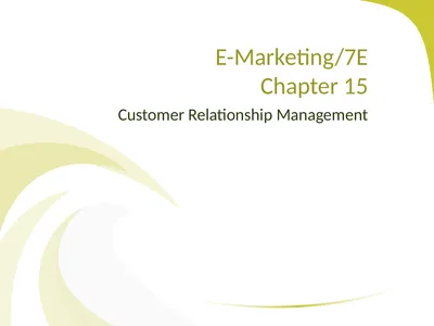 Customer Relationship Management E-Marketing/7E