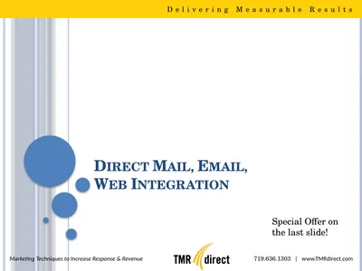 Direct Mail, Email, Web Integration Delivering