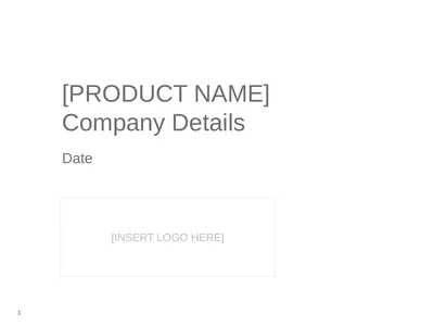 [INSERT LOGO HERE] [PRODUCT NAME] Company Details