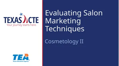 Evaluating Salon Marketing Techniques Cosmetology
