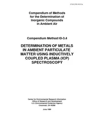 EPA/625/R-96/010aCompendium of Methodsfor the Determination ofInorgani