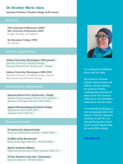 Dr. Heather Marie Akou Associate Professor of