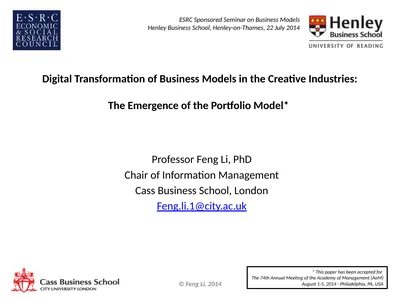 Digital Transformation of Business Models in the
