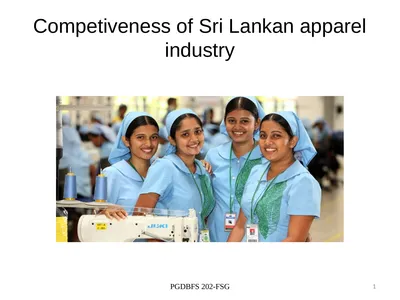 Competiveness of Sri Lankan apparel industry