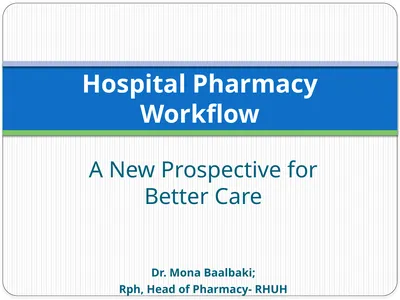 A New Prospective for Better Care Dr. Mona