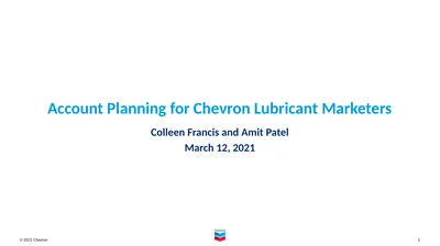 Account Planning for Chevron Lubricant Marketers