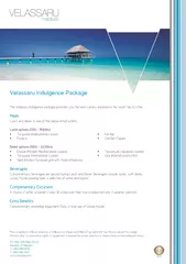Velassaru Indulgence Package