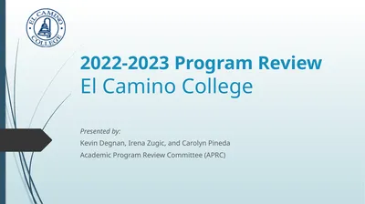 2022-2023 Program Review El Camino College