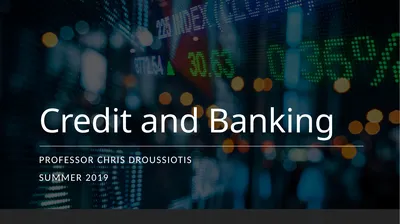 Credit and Banking Professor Chris Droussiotis
