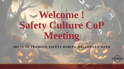 Welcome ! Safety Culture CoP Meeting Ideas to