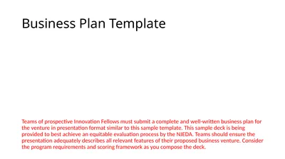 Business Plan Template Teams of prospective