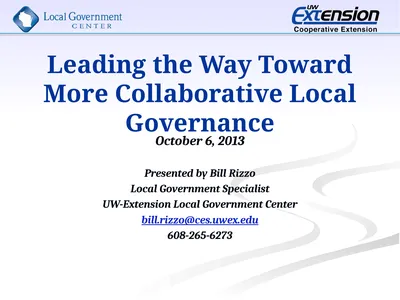 Leading the Way Toward More Collaborative Local