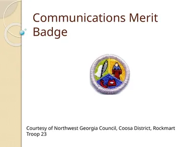 Communications Merit Badge Courtesy of Northwest