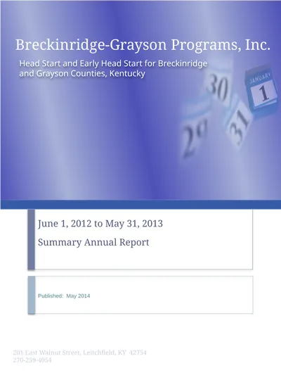 Breckinridge-Grayson Programs, Inc. Head Start and