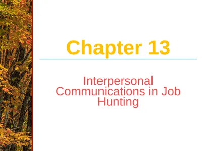 Interpersonal Communications in Job Hunting