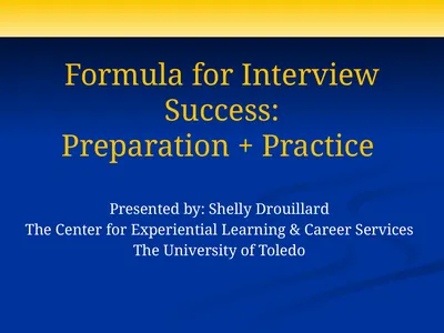 Formula for Interview Success: Preparation +