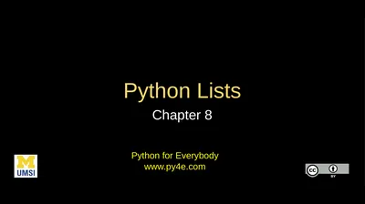 Python Lists Chapter 8 Python for Everybody