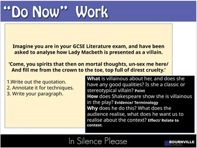 Imagine you are in your GCSE Literature exam, and