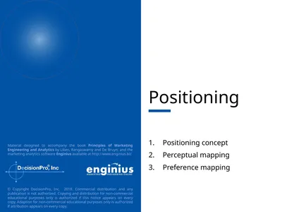 Positioning Positioning concept Perceptual mapping