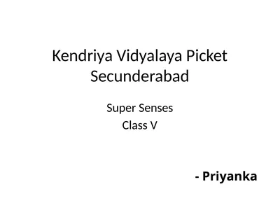 Kendriya Vidyalaya Picket Secunderabad Super