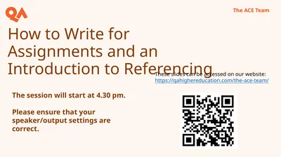 How to Write for Assignments and an Introduction