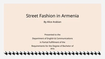 Presented to the Department of English &