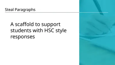 Steal Paragraphs A scaffold to support students