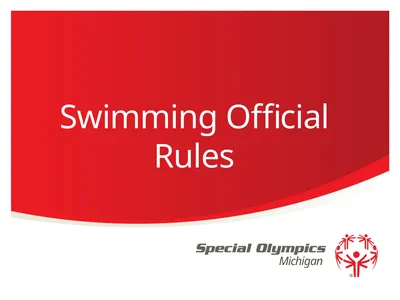 Swimming Official Rules The Basics Sport season: