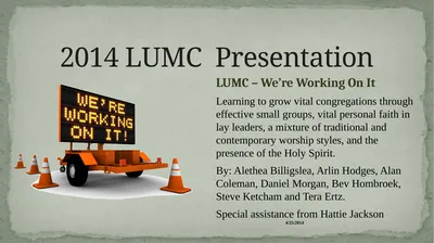2014 LUMC Presentation 2014 LUMC Presentation