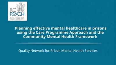 Planning effective mental healthcare in prisons