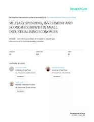 Military Spending, Investment and Economic Growth in Small Industriali