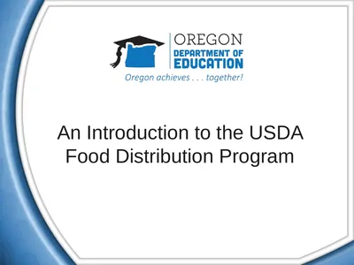 An Introduction to the USDA Food Distribution