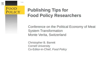 Publishing Tips for Food Policy Researchers