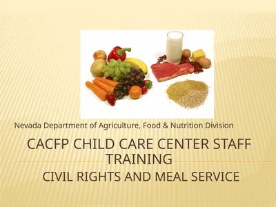 CACFP Child Care Center STAFF Training Civil