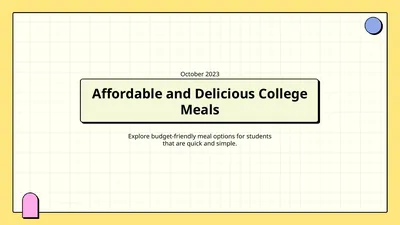 October 2023 Affordable and Delicious College