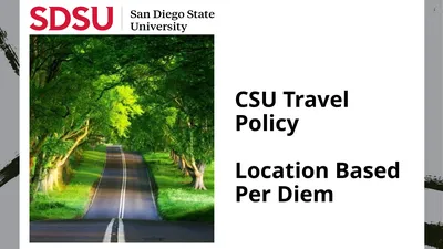 CSU Travel Policy Location Based Per Diem 1 2
