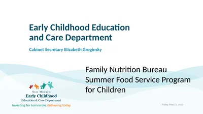 Early Childhood Education and Care Department